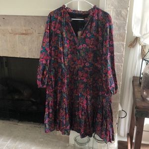 Long sleeve floral print dress